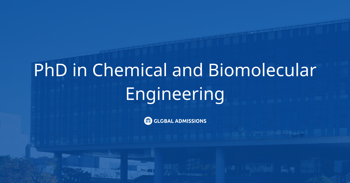 PhD in Chemical and Biomolecular Engineering at Korea Advanced